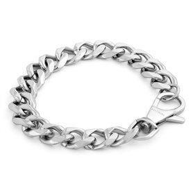 Akitsune Militium Bracelet Chane | Chane Blinde maillons Femme Homme Bracelet mtal - Argent 20cm Akitsune Militium Bracelet Chane | Chane Blinde maillons Femme Homme Bracelet mtal - Argent 20cm