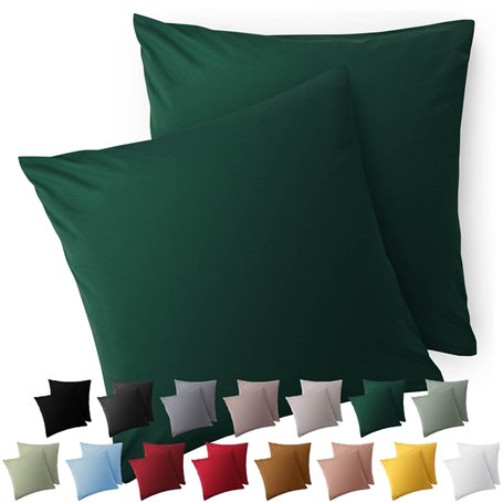 Blumtal Taie Oreiller 40x40 Lot de 2 - Housse de Coussin Microfibre - Taies d'oreillers avec Fermeture enveloppe