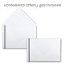 Lot de 75 enveloppes blanches avec trait de deuil noir - Format DIN C6 - 114 x 162 mm - Fermeture humide - Enveloppes postales s