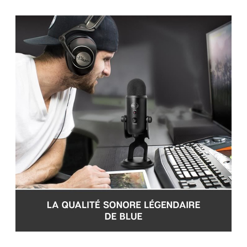 Image secondaire de Microphone USB - Blue Yeti - Pour Enregistrement. Streaming. Gaming. Podcast sur