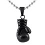 Hanessa Bijou pour homme noir gant de boxe collier en acier inoxydable chaîne cadeau de Noël homme boxe