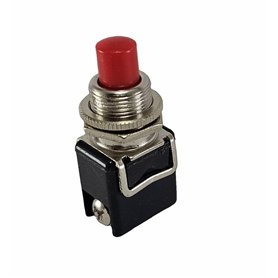 Bouton poussoir 4 A, 250 V, 8 A 125 V (6 V 9 V 12 V 24 V CC) - Broche de traction de retour à ressort - Montage du trou 12 mm -  Bouton poussoir 4 A