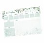 Sous-main A3 eucalyptus avec planificateur hebdomadaire - Liste de tâches - 50 feuilles - Vert - Bloc-notes à déchirer