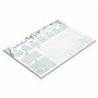 Sous-main A3 eucalyptus avec planificateur hebdomadaire - Liste de tâches - 50 feuilles - Vert - Bloc-notes à déchirer