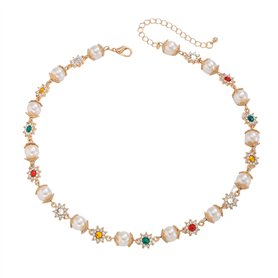IOETSEUT Femmes Collier Soeur Collier Élégant Imitation Perle Perles Chaîne Collier pour Femmes Collier Mer Mariée Goth Strass R IOETSEUT Femmes Collier Soeur Collier Élégant Imitation Perle Perles Chaîne Collier pour Femmes Collier Mer Mariée Goth Strass R