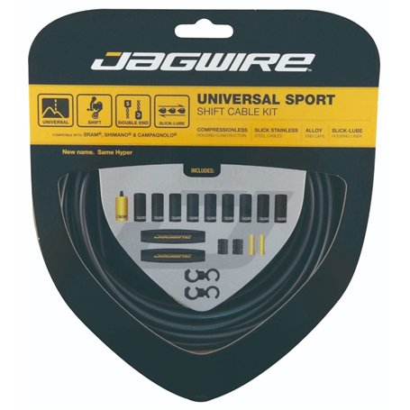 Jagwire 2X Sport Shift Kit Gaines et câbles de dérailleur Adulte Unisexe