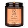 Bougie de Massage la Pêche 100g - Bougie de Cire de Soja - Bougie aux Huiles de Noix de Coco et d'Amande - Massage Relaxante - C