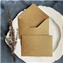 Logei Lot de 60 enveloppes en papier kraft avec cartes - Enveloppes pliantes - Cartes vierges à personnaliser - Enveloppes en pa