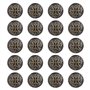 EMSea 20pcs Boutons de Vêtements en Métal 17mm - Forme Ronde Vintage pour Couture et Embellissements - Attache Décorative pour M