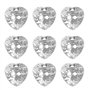 EMSea 100pcs Boutons en Forme de Coeur Cristal Amour Coeur Boutons Clairs Strass Bouton avec Deux Trous Bouton Décoratifs pour B
