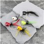 EMSea Lot de 10 Leurres de Pêche à La Mouche en Mousse Taille 6 Blanc Noir Rouge Jaune Orange - Leurres de Surface pour Bar Crap