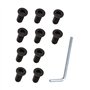 YINETTECH 10pcs Scooter Électrique M5 Guidon Vis Hexagonales avec Clé Accessoires Planche à roulettes Compatible pour Xiao-mi M3