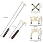 YINETTECH 4pcs Queue de Billard avec Tête de Pont Support Rétractable Queue de Billard Amovible Bâton Forme Différente Accessoir