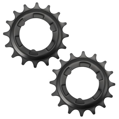 YINETTECH Lot de 2 Pignons D'insertion à 16 Dents pour Vélo VTT Noir Taille de Diamètre Extérieur 70 Mm Diamètre Intérieur 34 Mm