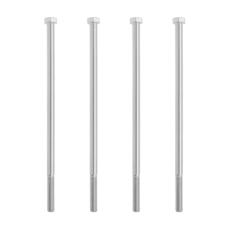 YINETTECH Lot de 4 Vis Hexagonales M10 X 240 Longueur de Filetage 45 Mm Boulons à Filetage Partiel Galvanisés de Qualité 8.8 ave