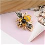 Lot de 2 broches abeille avec strass en alliage Belle broche Accessoires décoratifs pour vêtements Pull Veste Ornement pour Femm