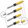 VGOL 4pcs Affleurant Garniture Routeur Bit Affleurant Garniture Modèle Routeur Bit ensemble Bois Top Roulement Fraise Outil pour