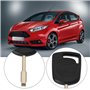 VGOL Lot de 2 Clés de Transpondeur FO21 Noires pour Clé de Voiture Lame de Clé de Voiture Compatible avec Ford Escort Fiesta Mon