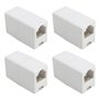 VGOL Lot de 4 coupleurs RJ11 6P4C femelle vers femelle pour modems ADSL de téléphone fixe