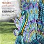 Erpmlyo 1 PCS Métallique Paon Statue Jardin Extérieur, Patio, Terrasse, Porche-Cour Art Décoration Métal