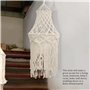 Roundsky Macramé Abat-Jour Suspendu Pendentif Lumière Couverture Moderne Bureau Chambre Salon Pépinière Dortoir Bohème Décor à