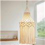 Roundsky Macramé Abat-Jour Suspendu Pendentif Lumière Couverture Moderne Bureau Chambre Salon Pépinière Dortoir Bohème Décor à