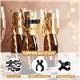 Giyofom 30 PièCes SéRies Bouteille de Champagne Paillettes Support Unique Clips de SéCurité Pinces à Bouteille pour Bougie FêTes