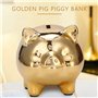 Giyofom Tirelire en CéRamique Or Cochon Tirelire Mignonne Tirelire Ameublement CréAtif DéCoration de Cochon Chanceux, Cochon d'o