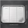 Giilayky 10 Pouces Plateau de Four Grille-Pain et Ensemble de Rack, Acier Inoxydable la Poêle à Frire avec Support de Refroidiss