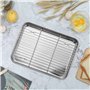 Giilayky 10 Pouces Plateau de Four Grille-Pain et Ensemble de Rack, Acier Inoxydable la Poêle à Frire avec Support de Refroidiss