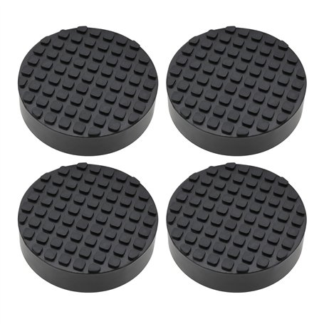 eMagTech Lot de 4 Tampons en Caoutchouc Noir pour Cric de Voiture Accessoires de Réparation de Voiture Plate-Forme de Levage Pro