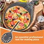 Giyofom Pelle à Pizza Tournante avec Long Manche en Aluminium Antiadhésif pour Pelle à Pizza, Palette Résistante Aux Rayures
