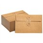 Hopbucan 40 Enveloppes en Papier Kraft avec Fermeture à Cordon