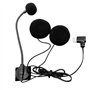Doxiuyo Microphone et Haut-Parleur pour Casque de Moto à Demi-Masque de Type C