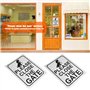 ECSiNG Lot de 5 panneaux d'avertissement de sécurité pour porte « Please Close The Gate » avec autocollant pour pelouse, jardin,