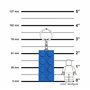 Lego Porte-clés Brick 2 x 4 avec lampe de poche LED – Environ 7,6 cm de grand bloc de construction bleu (KE234HB) – Cadeau pour