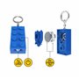 Lego Porte-clés Brick 2 x 4 avec lampe de poche LED – Environ 7,6 cm de grand bloc de construction bleu (KE234HB) – Cadeau pour