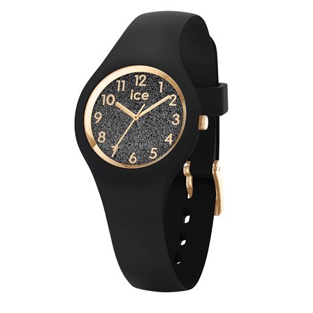 ICE-WATCH Ice Glitter Montre Femme Analogique Quartz avec Bracelet Silicone IC015347
