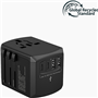 Adaptateur Chargeur Voyage 2 USB A + 2 USB C Tripper 15W Europe/UK/USA/Australie Noir - GRS Xoopar