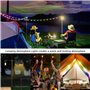 Mcbazel Guirlande Lumineuse de Camping, Lampe de Camping Extérieure Rechargeable Rétractable de 12M, Lumières LED Ambiance de Ca