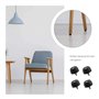 eMagTech 60x Petits Pieds Ronds en Caoutchouc avec Vis avec Rondelle Intégrée Planches à Découper Pieds Jambières pour Meubles T