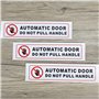 ECSiNG Lot de 10 autocollants pour portes automatiques Do Not Pull Handle Panneau d'avertissement autocollant pour fourgonnette 