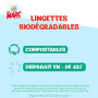 St Marc Lingette nettoyante Désinfectante 0% Résidus Agressifs, Compostable - 42 lingettes antibactérien larges en Lot de 14 (To