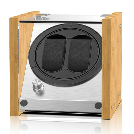 Watch Winder Smith® Remontoir à Montres Automatique,100% Artisanat Conception de Brevet en Bois de Bambou,Moteur Japonais Ultra-