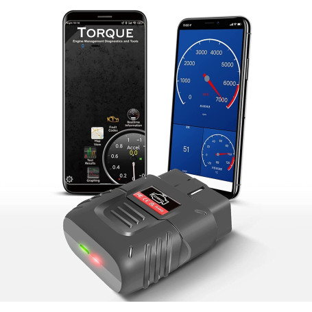 AICARGER Appareil de diagnostic OBD2 sans fil Bluetooth, IOS & Android & Windows – Base de données 3000 codes – Convient pour vo