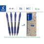 PILOT - Lot de 4 G2 Stylos roller à encre gel rétractables et rechargeables - Stylos en plastique recyclé - Bleu - Pointe moyenn
