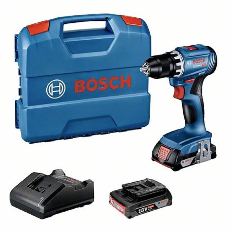 Bosch Professional 18V System perceuse-visseuse sans-fil GSR 18V-45 (vitesse de rotation de 1 900 tr/min, 2 batteries de 2,0 Ah,