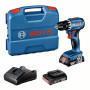 Bosch Professional 18V System perceuse-visseuse sans-fil GSR 18V-45 (vitesse de rotation de 1 900 tr/min, 2 batteries de 2,0 Ah,