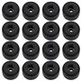 SG Store 16 Pièces Pieds en Caoutchouc de Haut-parleur avec Rondelle en Acier Inoxydable 25x15mm Pieds Ronds en Caoutchouc pour