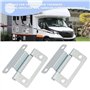 SG Store Lot de 8 Charnières Affleurantes Coudées de 50 Mm pour Porte de Placard Camping-car Caravane Camping-car (avec Vis)